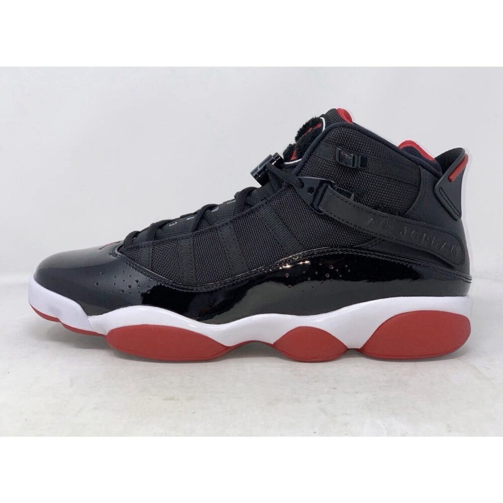 BRAND NEW Air Jordan 6 Rings Bred Black Sneakers, Size 11.5 US 322992-062